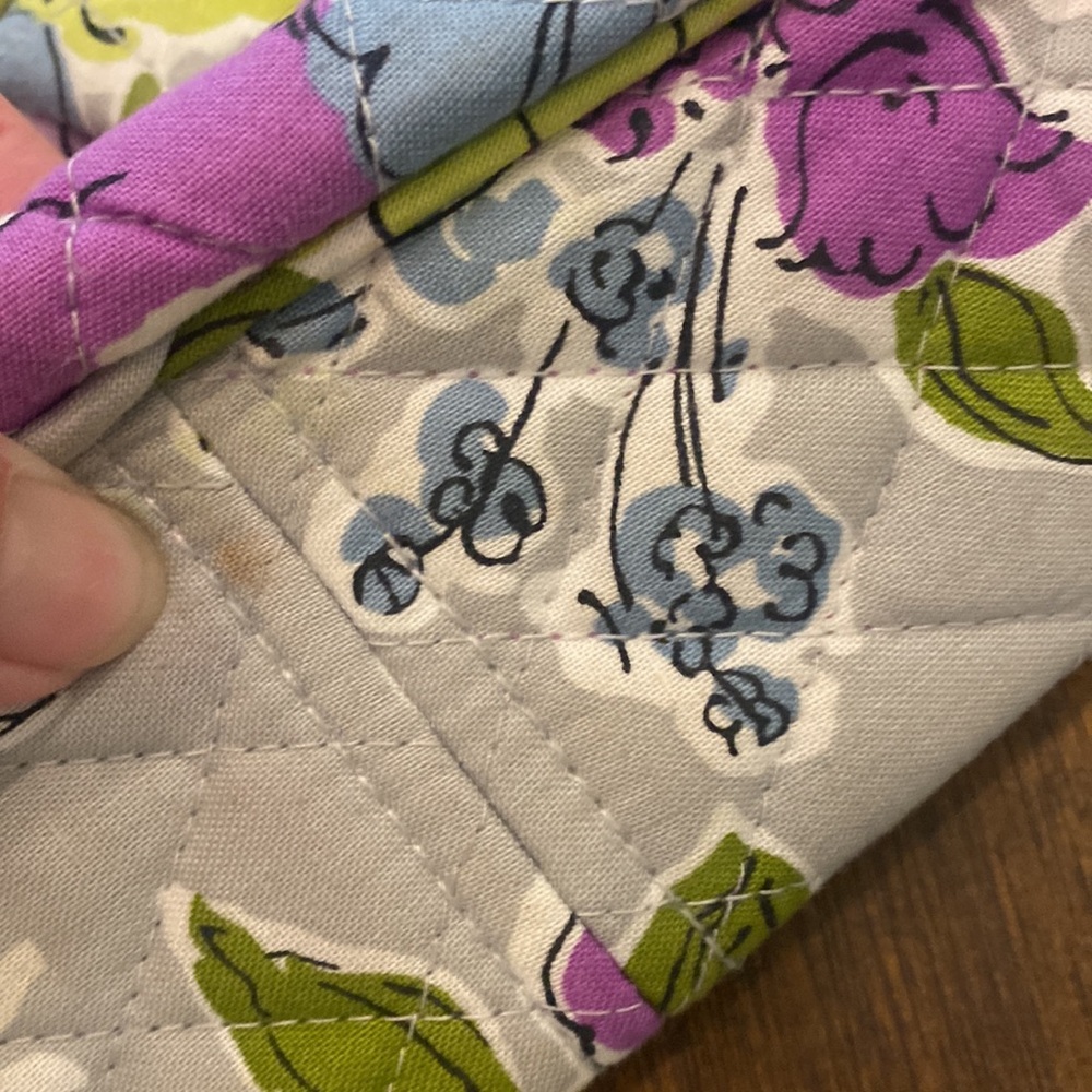 Vera Bradley small purse watercolor print grey and purple - Picture 7 of 7